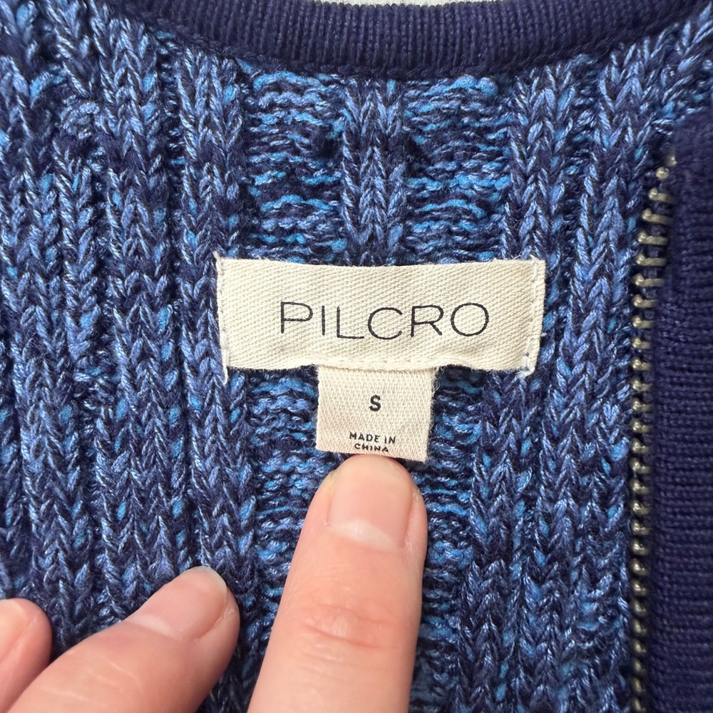 Pilcro Scoop-Neck Zip-Front Corset Sweater - Picture 3 of 5